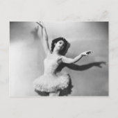 Ballerina en pointe B&W Postkarte (Vorderseite)