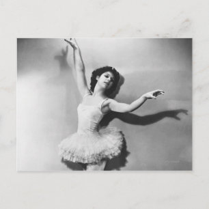 Ballerina en pointe B&W Postkarte