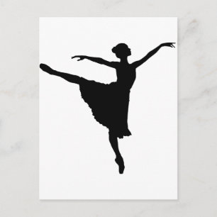 BALLERINA en Pointe (Ballet Dancer Silhouette) ~.p Postkarte