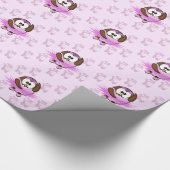 Ballerina-Eule Geschenkpapier (Ecke)