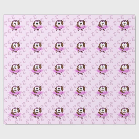 Ballerina-Eule Geschenkpapier (Flach)