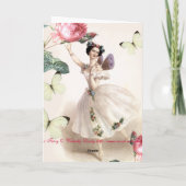 Ballerina Fairy Birthday Karte (Rückseite)
