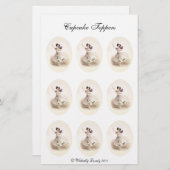 Ballerina Fairy Cupcake Toppers Briefpapier (Vorne/Hinten)