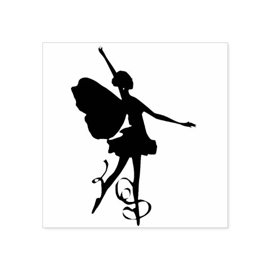 Ballerina Fairy Dancer Gummistempel (Prägung)