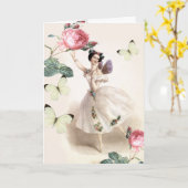 Ballerina Fairy Karte (Gelbe Blume)