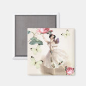 Ballerina Fairy Magnet (Vorderseite/Rückseite)