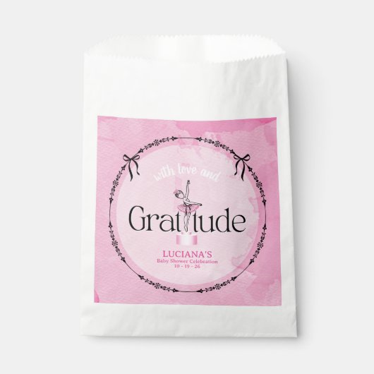 Ballerina Favour Bag Geschenktütchen (Vorderseite)