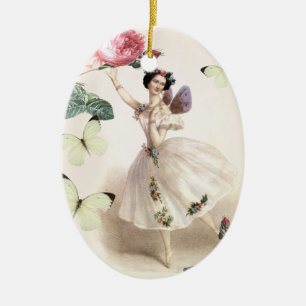 Ballerina-Fee Keramikornament
