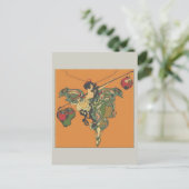 Ballerina Fee mit Lanterns Postkarte (Stehend Vorderseite)