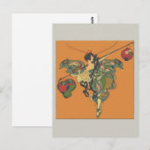 Ballerina Fee mit Lanterns Postkarte (Vorne/Hinten)