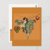 Ballerina-Fee mit Lanterns Postkarte (Vorne/Hinten)
