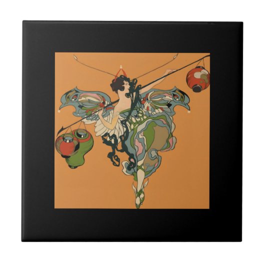 Ballerina Fee Mit Laternen Fliese (Vorderseite)
