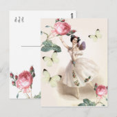 Ballerina Fee Postkarte (Vorne/Hinten)