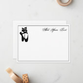 Ballerina Feet auf der Pointe DIY Silhouette #2 Mitteilungskarte (Vorderseite/Rückseite Beispiel)