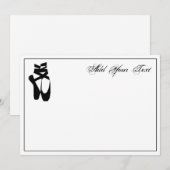 Ballerina Feet auf der Pointe DIY Silhouette #2 Mitteilungskarte (Vorne/Hinten)