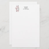 Ballerina Feet auf Pointe #1 Lt Pink Briefpapier (Vorne/Hinten)