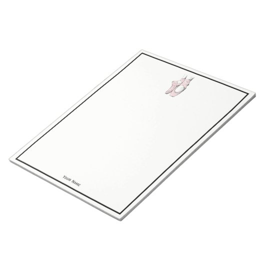 Ballerina Feet auf Pointe #1 Lt Pink Notizblock (angewinkelt)