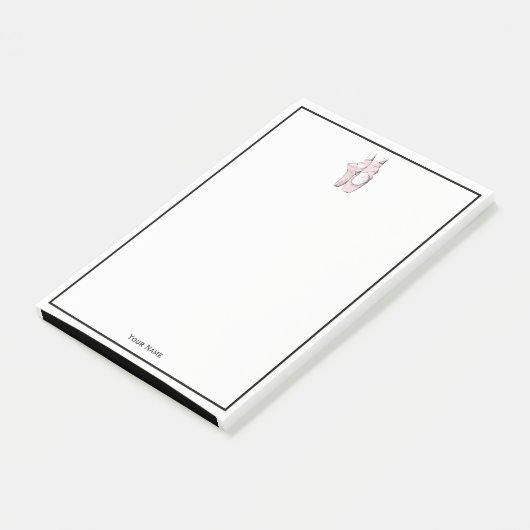 Ballerina Feet auf Pointe #1 Lt Pink Post-it Klebezettel (angewinkelt)