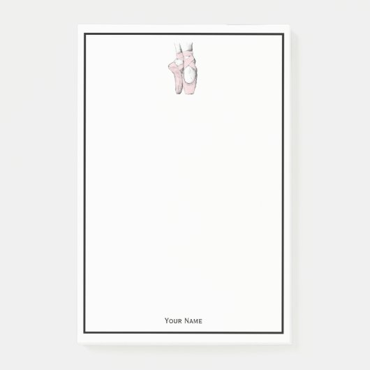 Ballerina Feet auf Pointe #1 Lt Pink Post-it Klebezettel (Vorderseite)