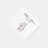Ballerina Feet auf Pointe #1 Lt Pink Serviette (Ecke)