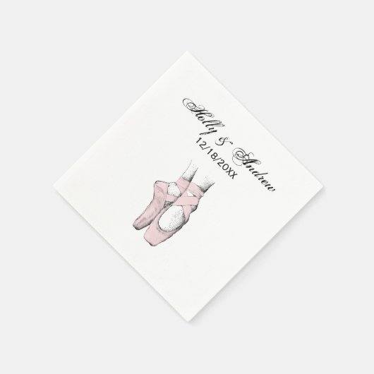 Ballerina Feet auf Pointe #1 Lt Pink Serviette (Ecke)