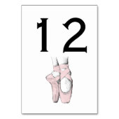 Ballerina Feet auf Pointe #1 Lt Pink Tischnummer (Vorderseite)