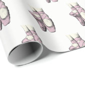 Ballerina Feet auf Pointe #3 Lt Pink Geschenkpapier (Rolleneckpunkt)