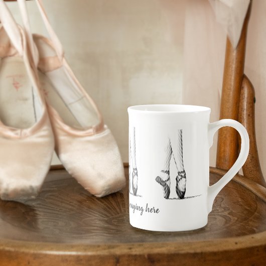 Ballerina Feet in Dance Shoes - Ihr Slogan auf ein Porzellantasse
