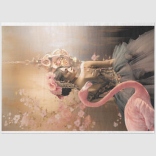 Ballerina & Flamingo Märchen-Fantasie, Decoupage Seidenpapier