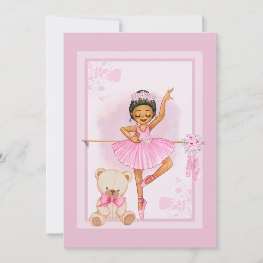 Ballerina floraEinladung Einladung (Vorderseite)