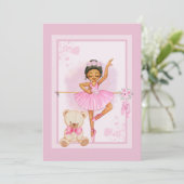 Ballerina floraEinladung Einladung (Stehend Vorderseite)