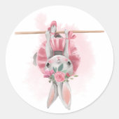 Ballerina Floral Bunny Stickers (Vorderseite)