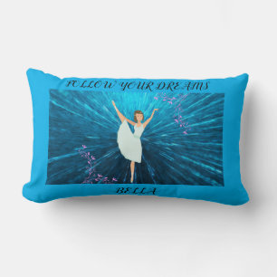 Ballerina "Folge deinen Träumen" mit Namen Lendenkissen