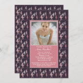 Ballerina Foto Einladung (Vorne/Hinten)