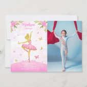 Ballerina Foto Einladung (Vorderseite)