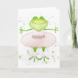 Ballerina Frog Karte