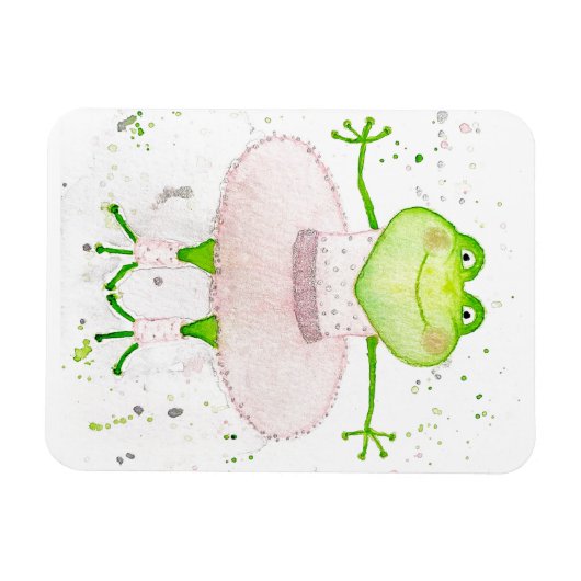 Ballerina Frog Magnet (Horizontal)