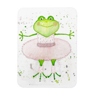 Ballerina Frog Magnet