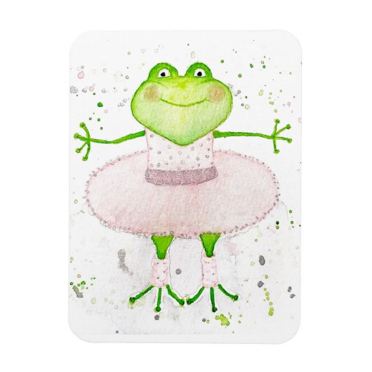 Ballerina Frog Magnet (Vertikal)