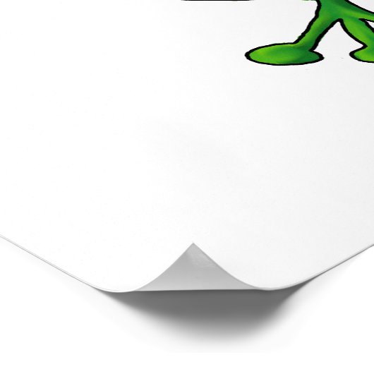 Ballerina Frog mit Lila Tutu Poster (Ecke)