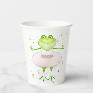 Ballerina Frog Pappbecher