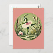 Ballerina Frog Postkarte (Vorne/Hinten)