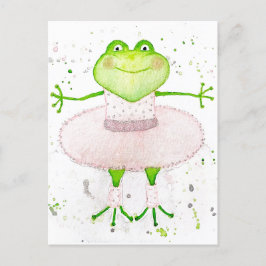 Ballerina Frog Postkarte