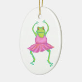 Ballerina-Frosch-Verzierung Keramik Ornament (Links)