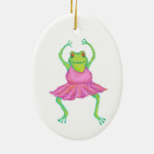 Ballerina-Frosch-Verzierung Keramik Ornament (Hinten)