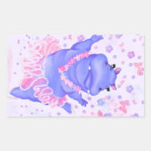 Ballerina Funny Hippo Sticker Happy Ballet Dancer (Vorderseite)