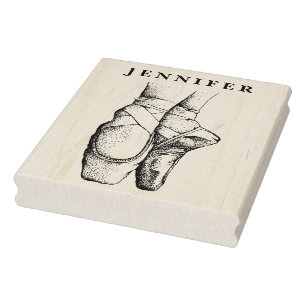 Ballerina Füße auf Spitze #1 Gummistempel