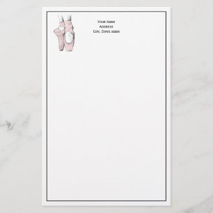 Ballerina Füße auf Spitze #1 Hellrosa Briefpapier