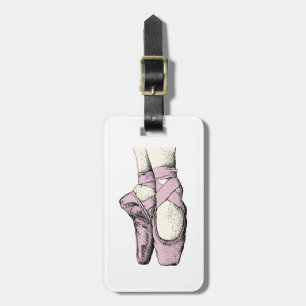 Ballerina-Füße auf Spitze #3 Hellrosa Gepäckanhänger