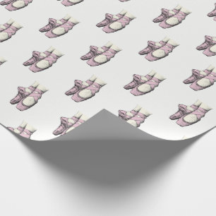 Ballerina Füße auf Spitze #3 Hellrosa Geschenkpapier